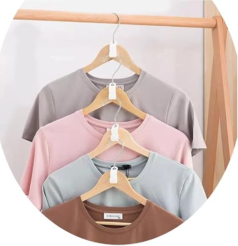 Miniatura 6 de Ganchos de conector para colgar ropa, 40 piezas, perchas de plástico para ahorrar espacio para ropa de armario, ganchos de plástico para colgar ropa