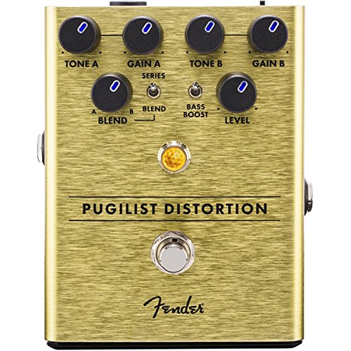 Fender Pugilist Distortion Pedal Bundle with Fender Instrument Cable and 24 Picks