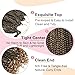 8 Packs Bohemian Box Braid Crochet Hair with Curly Ends for Black Women 8 inch Pre Looped Soft 3X Crochet Braids Synthetic Braiding Hair Extensions (8 Inch,8 Packs, #T1B/27)