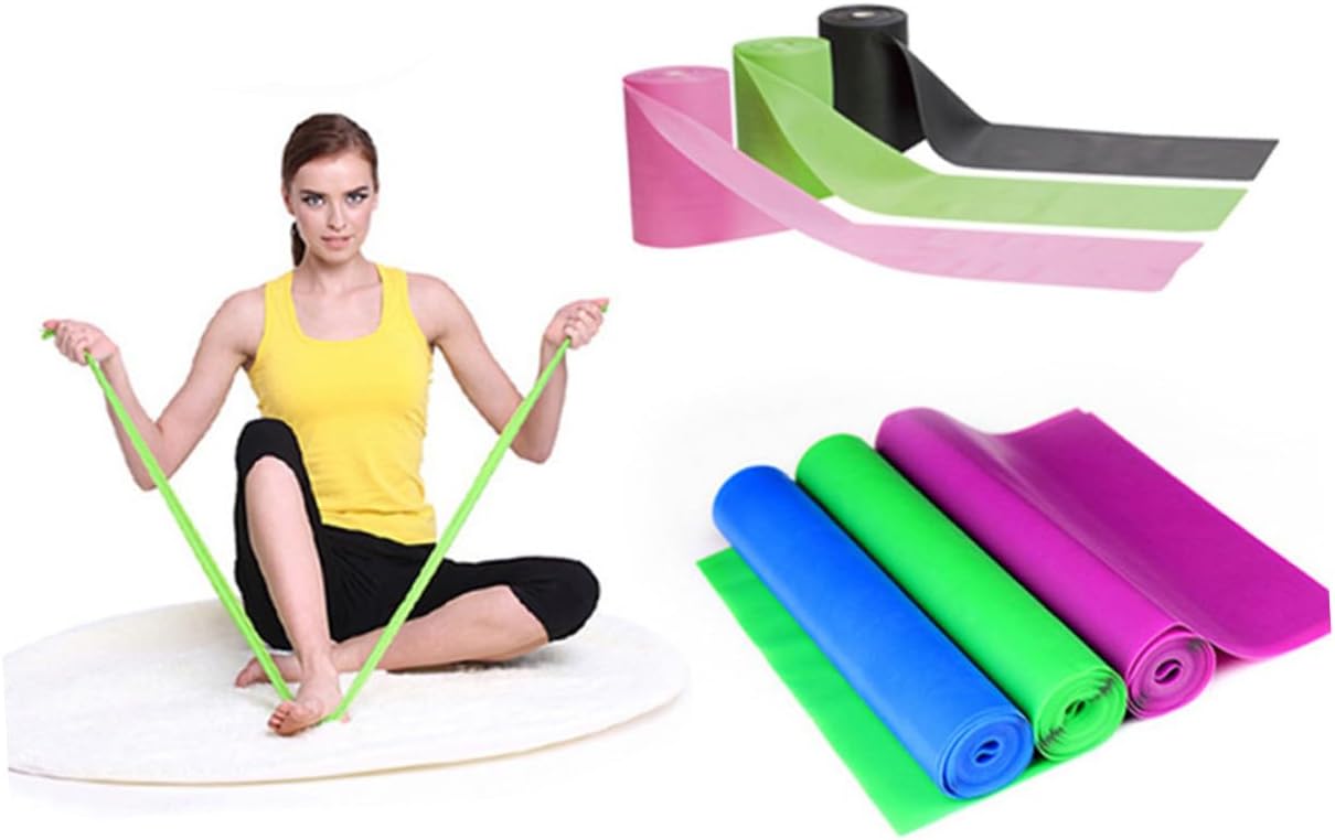 6pcs Yoga Resistance Bands Elastic Stretch Straps for Fitness Training Non-slip Material Suitable for Men Women and Home Workout