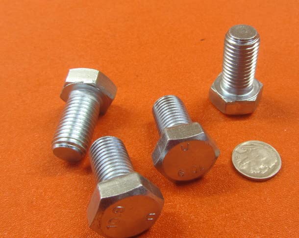 Class 10.9 Zinc Steel Hex Bolts FT M16 x 2 mm x 30 mm Long 10 pcs