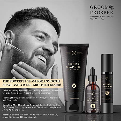 Groom & Prosper - Soft Touch Beard Oil With Moroccan Argan Oil, Jojoba Seed Oil, Castor Oil, Vitamin E, Sunflower Oil, Shea Oil, And Black Seed Oil #TOP2