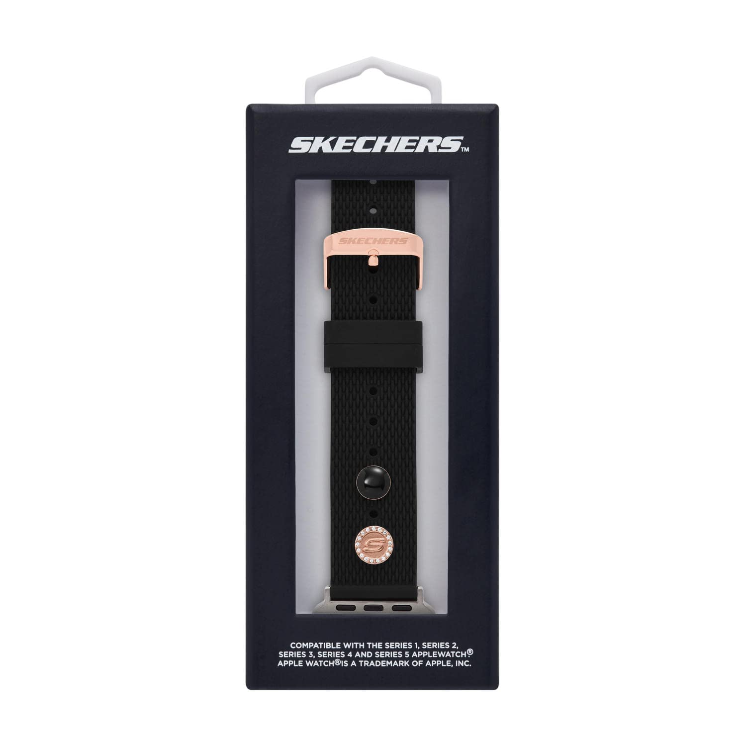 Skechers Pasek do zegarka Apple Watch, pasek do Apple Watch 38/40/41 mm – paski do Apple Watch Series 8/7/6/5/4/3/2/1/SE