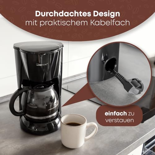 Clatronic® Kaffeemaschine | Kaffeeautomat für 12-14 Tassen (ca. 1,5 Liter) | Filterkaffeemaschine mit Nachtropfsicherung und herausnehmbaren Filtereinsatz | 900W | Coffee Machine KA 3473 schwarz – Bild 5