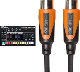 Roland Tr-6S Compact Drum Machine & Rmidi-B3 Black Series Midi Cable. Straight Din Connectors, 3Ft / 1M Length.