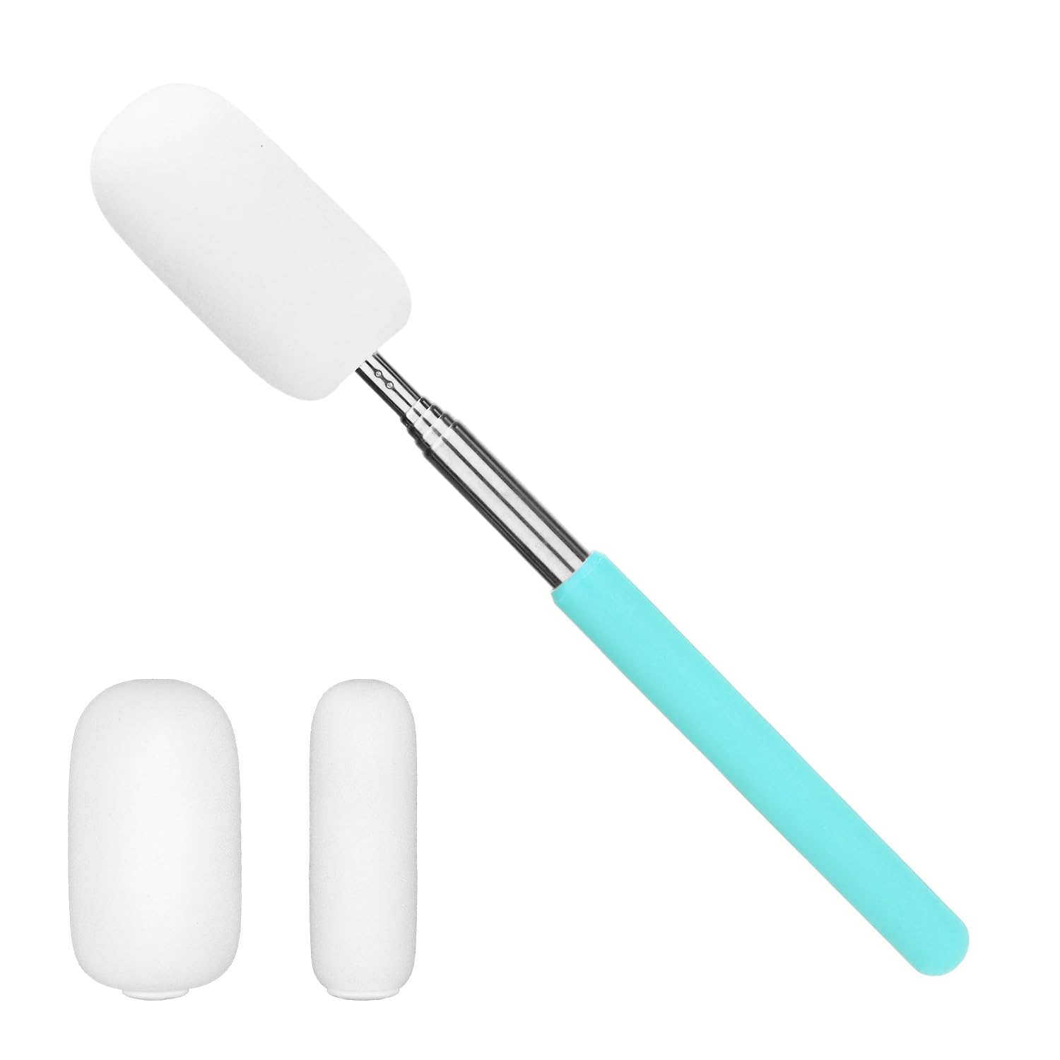 Gosknor Telescoping Sponge Pottery, Retractable Clay Tool Sponges on Stick Extend up to 28.35in Telescoping Sponge Sticks for Pottery (Blue)