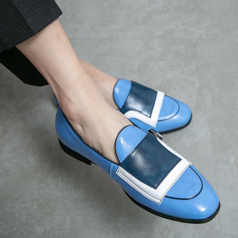 Men's Dress Leather Loafers, Classic Monk Buckle Slip-On Moccasins, Casual, Party, Driving, Business2