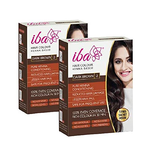 Iba Halal Care Hair Color, Dark Brown 70g + Free Sachet (set of 2) 14 pics 2 box