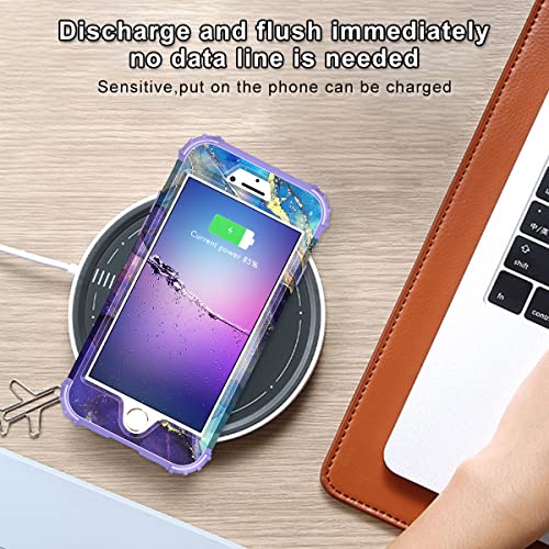Rancase For Iphone 8 Plus Case,Iphone 7 Plus Case,Three Layer Heavy Duty Shockproof Protection Hard Plastic Bumper +Soft Silicone Rubber Protective Case For Apple Iphone 8 Plus/7 Plus,Purple #TOP4