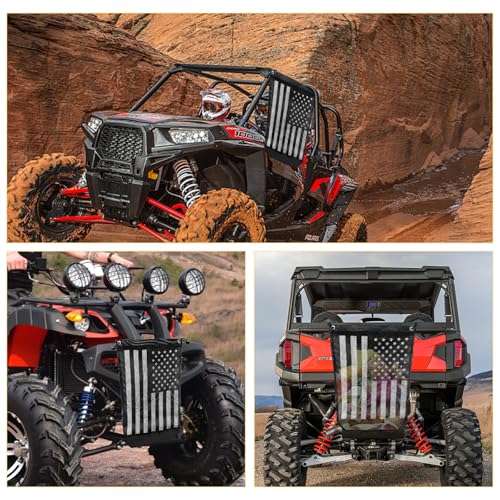 Image of Dawnjaccee UTV /ATV Trash Bag, PVC Mesh Storage Sack Compatible with Polaris RZR, Can-Am, Kawasaki, Honda & Golf Carts, Universal Fit Off-Road Accessories