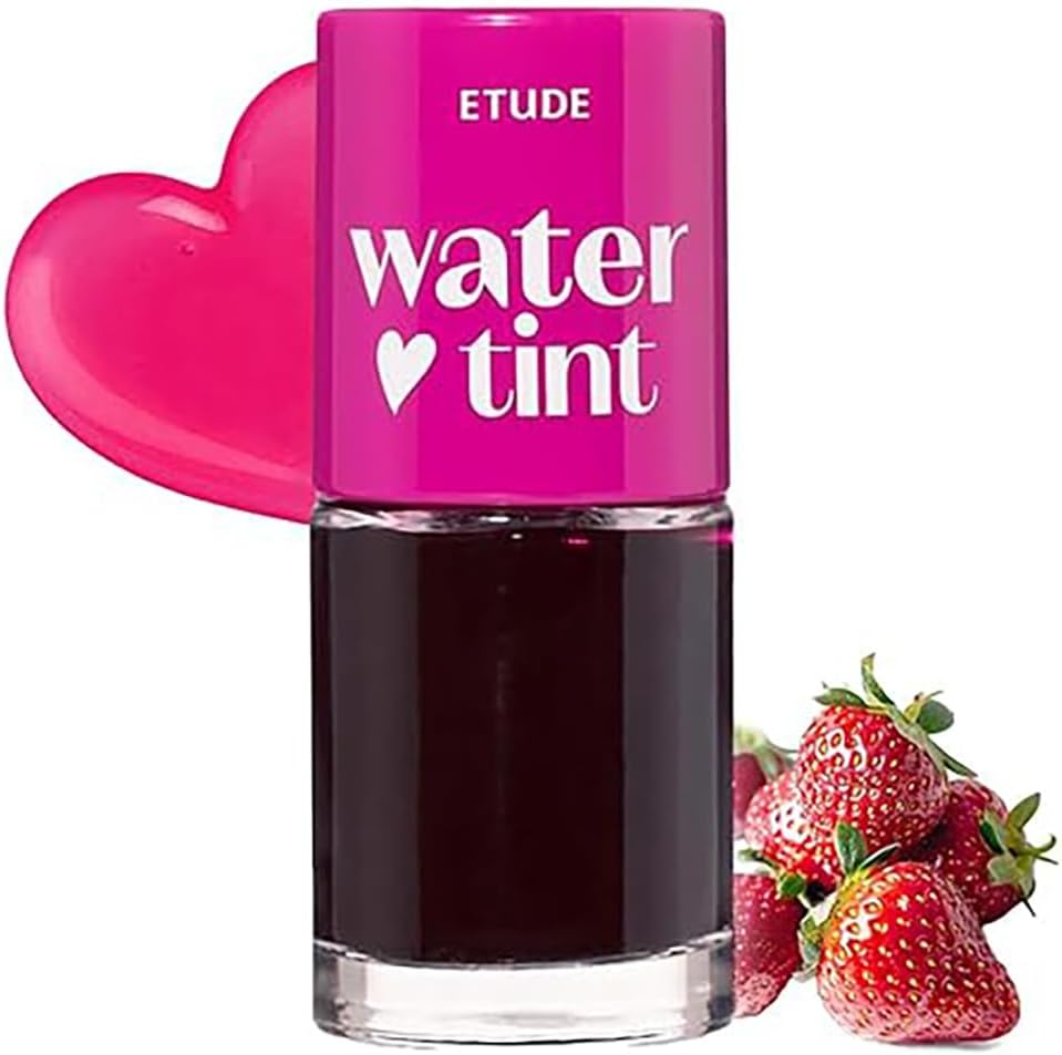 ETUDE Dear Darling Water Gel Luminous Lip & Cheek Tint| Long Lasting, Waterproof, Smudgeproof |Korean Makeup|Shade- 01,Strawberry Ade-9ml