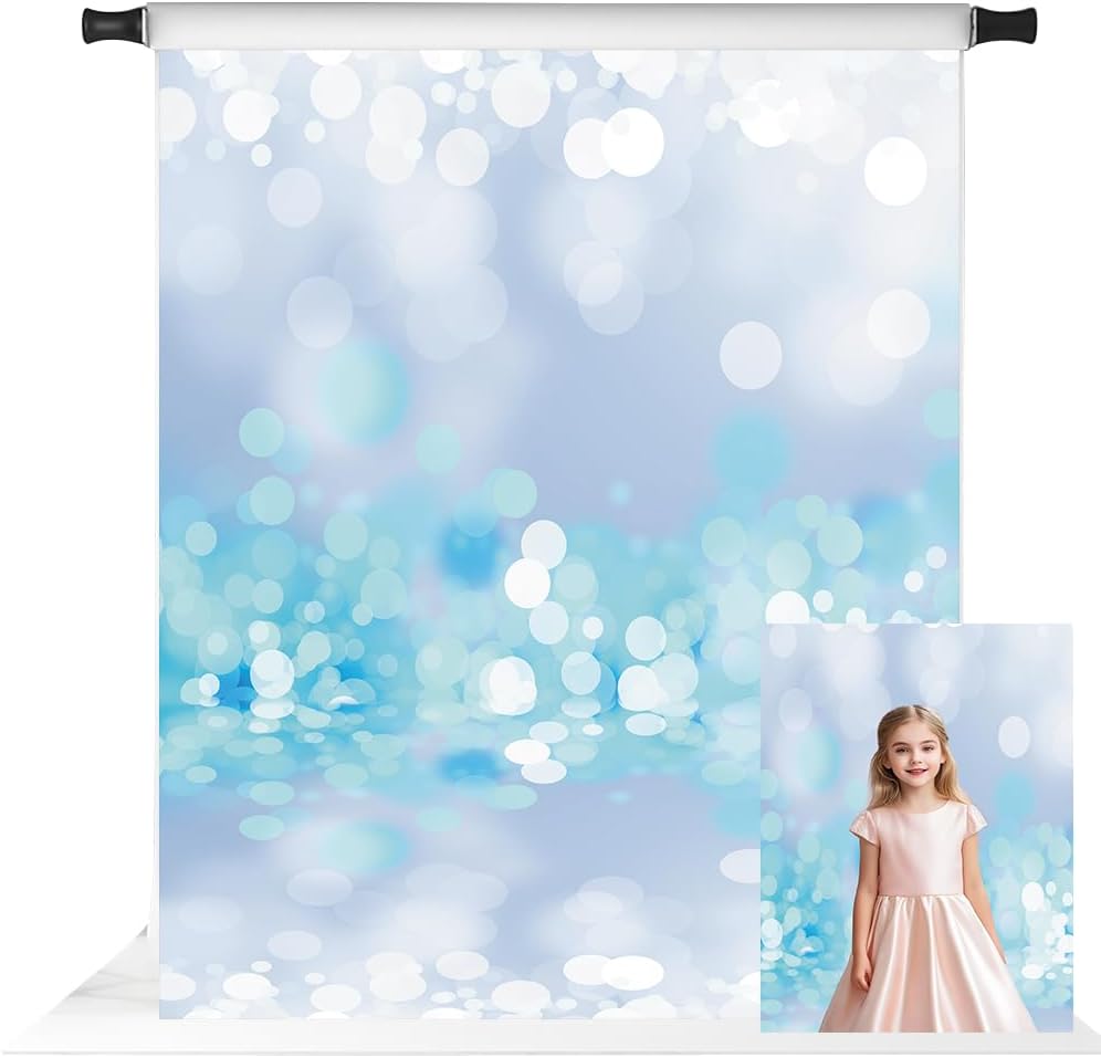 Kate 5x7ft Photography Backdrops Light Blue Bokeh Photo Backdrop Children Birthday Background Studio Photo Props