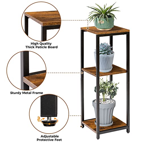 Plant Stand Indoor Tall Flower Stand Plant Holders Plant Tables Indoor Stand 3 Tier Modern Small Black Tall Plant Stand Corner Pedestal Stands For Display Living Room Balcony Indoor Plant Stand Table #TOP2