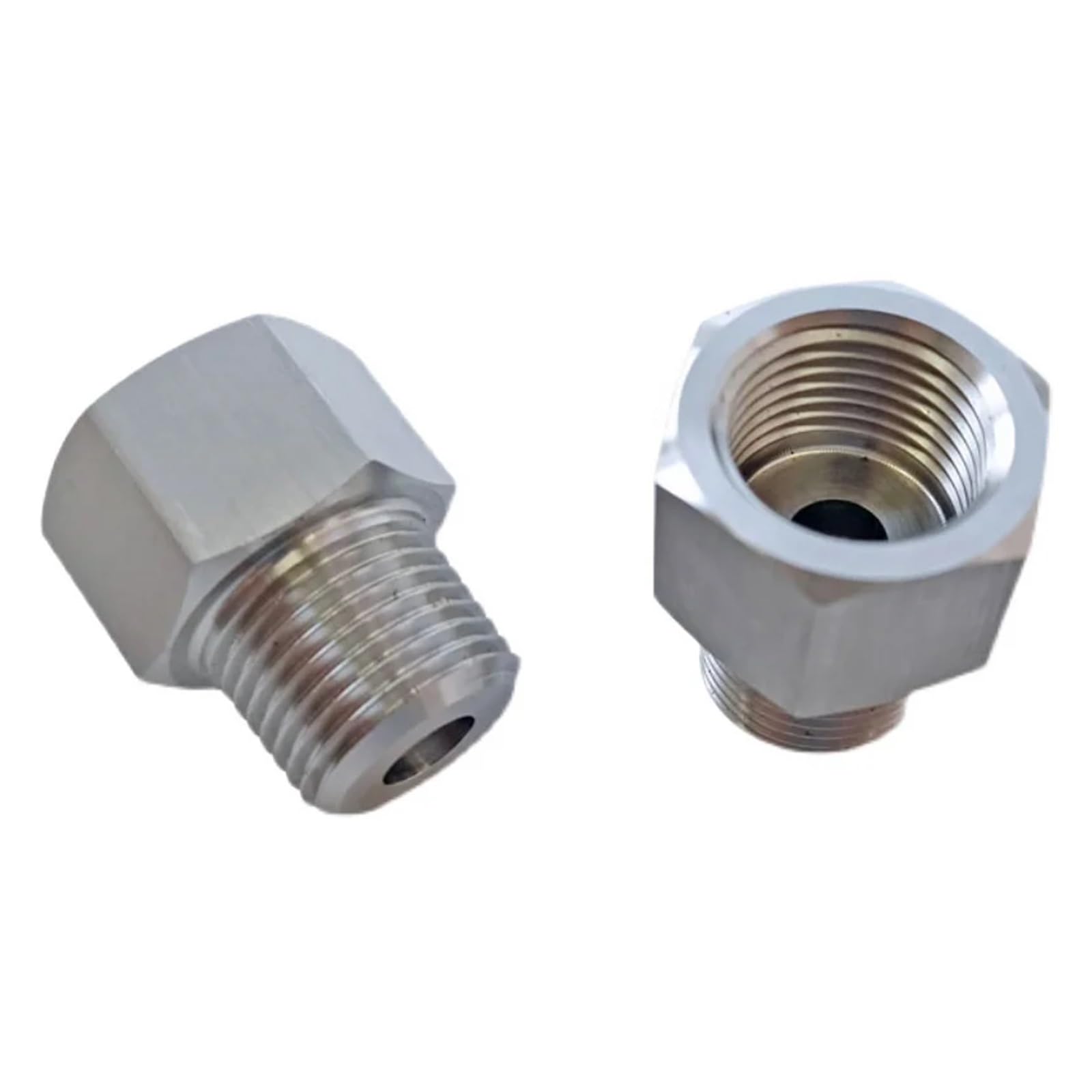 SMGLRUEAT 1PC 1/4" BSPP Female to 1/4" BSPT Male Reducer Bushing Pipe Fitting Connector Coupler High Pressure Gauge