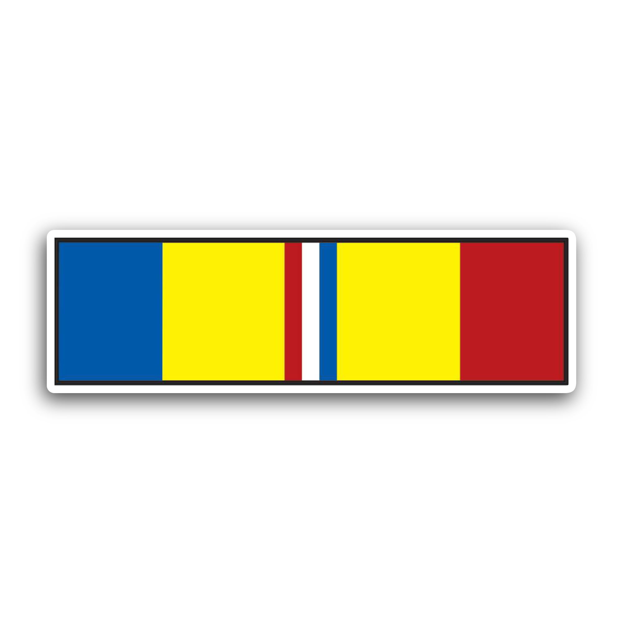 2 (Pieces) 3" and 5" Combat Action Ribbon Sticker, Waterproof Vinyl Decals for Many Purpose Like Cars, Trucks, Laptops, Phones, Windows and More