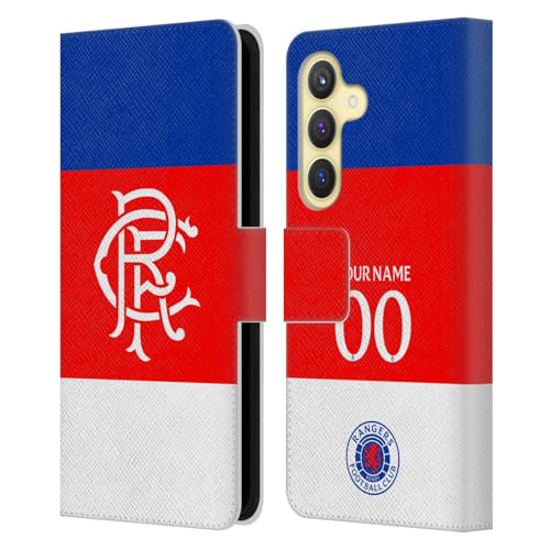 Étui portefeuille Rangers FC Samsung S24 cuir personnalisé housse maillot away protection ferveur