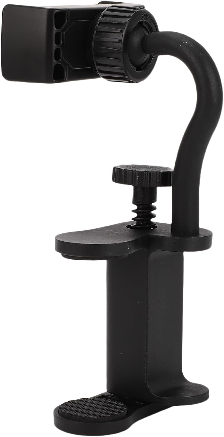 VINGVO Guitar Phone Holder, Adjustable Clamp Mount Smartphone Stand with 360 Rotation Flexible Arm for 6-10.5cm Thick Bass Guitars Ukuleles image 2