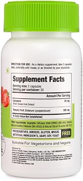 Lycopene 50mg Capsules - Natural Prostate Health Support Supplements for Men - Immune Support, Antioxidant, Vision Support, Heart Health, Eye Health - Pure Tomato Extract (120 Capsules)