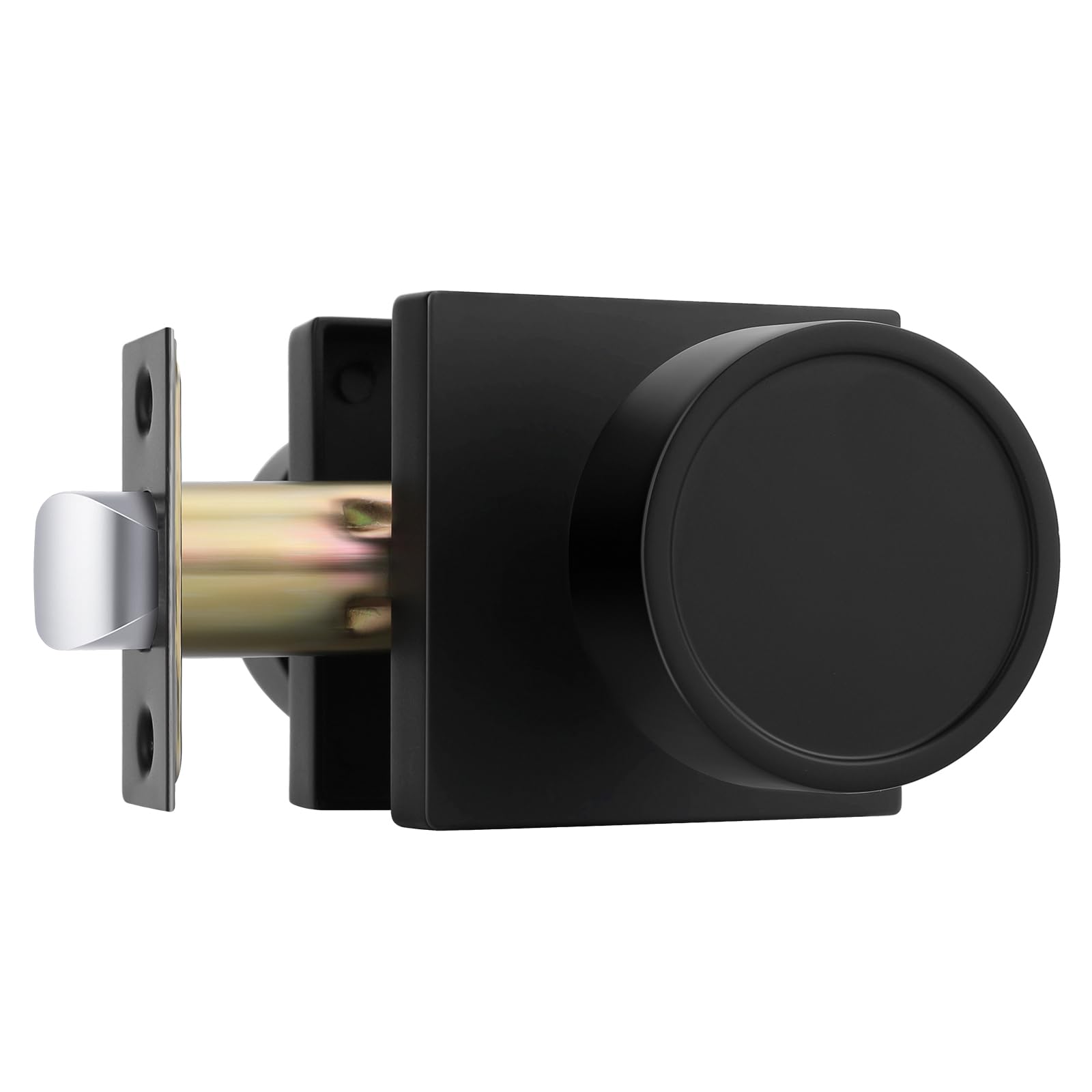 Goldenwarm Passage Matte Black Closet Door Knob Interior, 1 Pack