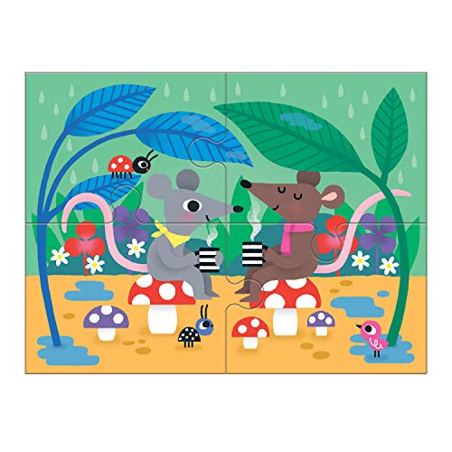 Mudpuppy Mindfulness 4-In-A-Box Puzzle Set – Includes 4 Progressive Jigsaw Puzzles For Kids With 4-12 Pieces – Features Colorful Animal Illustrations, For Ages 2-5 – Each Puzzle Measures 6” X 8” #TOP6