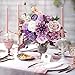 AmyHomie Artificial Purple Flowers Combo Silk Mix Peony Rose Hydrangea Fake Flowers w/Stem for DIY Wedding Bouquets Centerpieces Arrangements Table Party Bridal Baby Shower Home Fall Decor