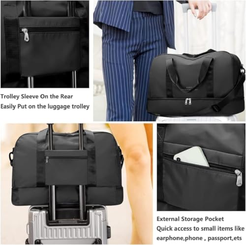 Large Travel Golf Holdall Bag 35L Golf Duffel Bag with Golf Shoe Compartment Durable Waterproof - Image 5