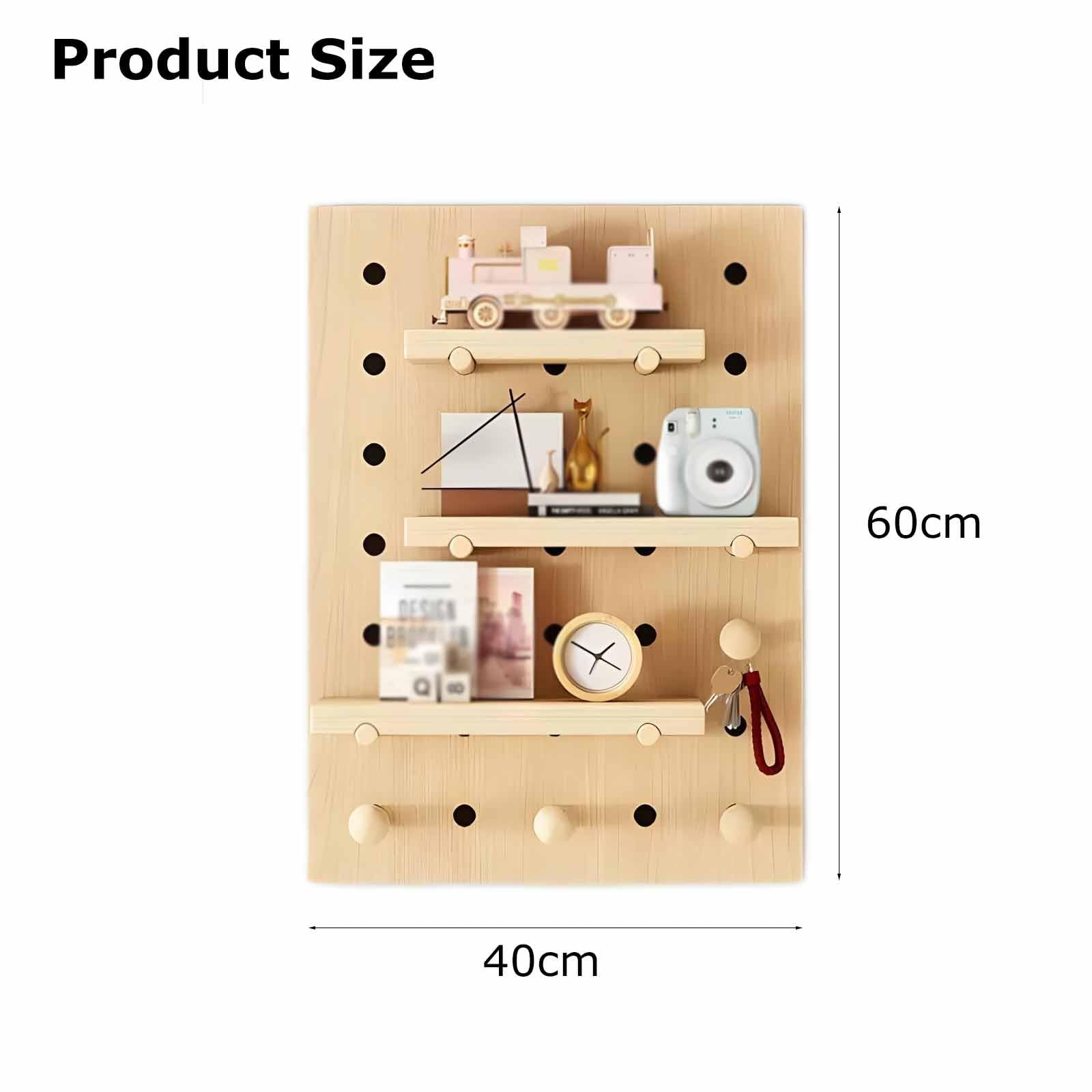 Paneles Perforados, Kit Organizador de Pared Combinado de tableros Perforados, Tablero Perforado de Madera de 12 mm de Grosor, Panel de exhibición de Pared para organizar el hogar, la oficin