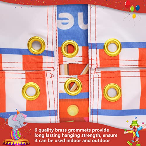 Arosche Carnival Decorations Banner 120" X 20" Double Printed Welcome To The Carnival Circus Bunting Holiday Carnival Themed Party Decorations Banner For Indoor Outdoor Garden,Lawn,Yard Decorations #TOP1
