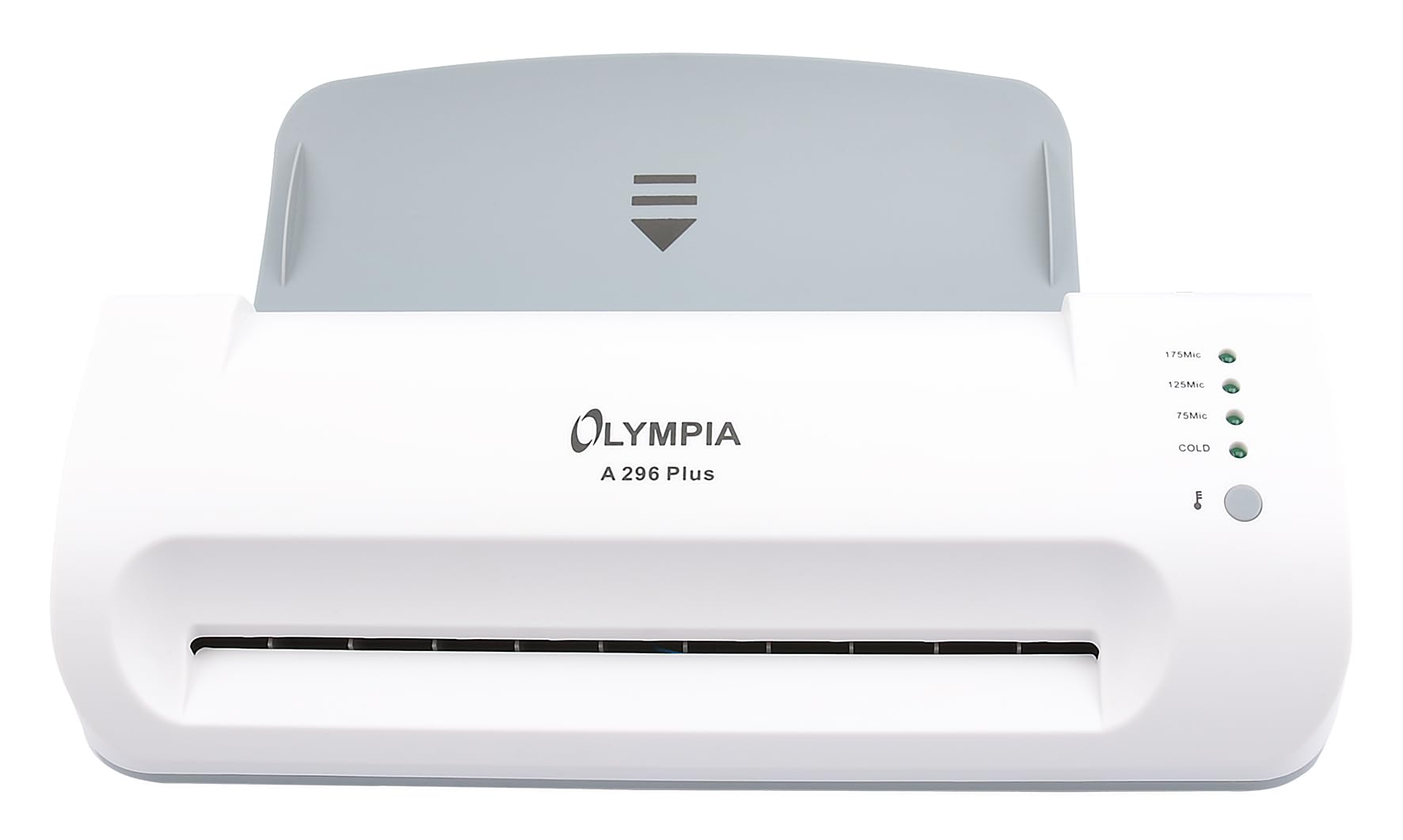 Olympia A 296 Plus Laminiermaschine Backloader (80-175 Micron, Bis DIN A4, Visitenkarten, Laminierer mit Folien, Laminiergerät Set für Büro, Laminator zum Heiß- und Kaltlaminieren)