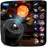 YunLone Galaxy Projector, 13 in 1 Home Planetarium Star Light Projector for Bedroom 360° Rotating Nebula Projector Lamp Starry Sky Night Light with 12 Solar System Constellation Moon for Kids Adults