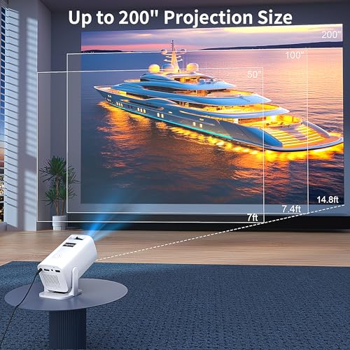 Sucetiho Mini Projector, Portable Outdoor Projector 4K Supported の商品画像 2