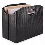 BLU MONACO Woven Leather Magazine Holder