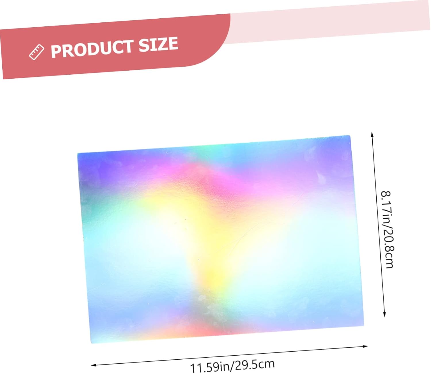 SEWACC 50pcs Holographic Diy Scrapbook Paper Single-sided Paper for Crafting Party Decorations and Handicrafts Bright Colors Easy to Fold