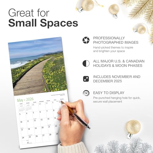 RED EMBER Untamed & Beautiful Pathways 2026 Mini Wall Calendar 12 Month ...