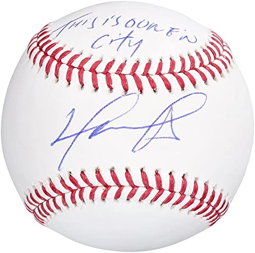 David Ortiz Boston Sox Autographed Baseball with 'This Is Our F'N City' Inscription