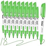 coruscant Green Permanent Marker Fine Point, 18 Pack Quickly Drying, Waterproof, Smudge-proof, Fade Resistant Ink for Writing, Works on Plastic, Metal, Wood, Stone for Home Office School