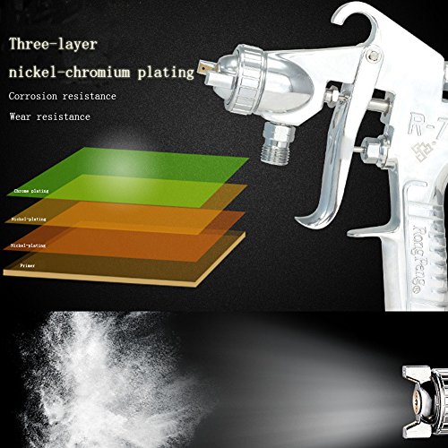 Image of Ouya R71P Spray Gun Pressure Feed for Finish Nozzle Size 1.3mm Paint Sprayer