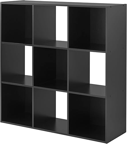 Organizador de almacenamiento de 9 cubos (color negro)