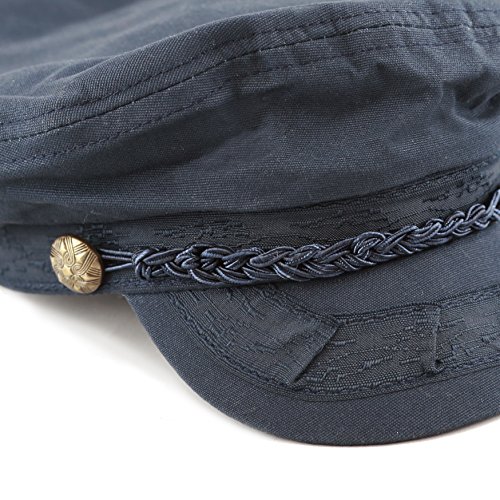 Image of The Hat Depot Unisex Cotton Yachting Style Sailing Greek Fisherman Cap hat