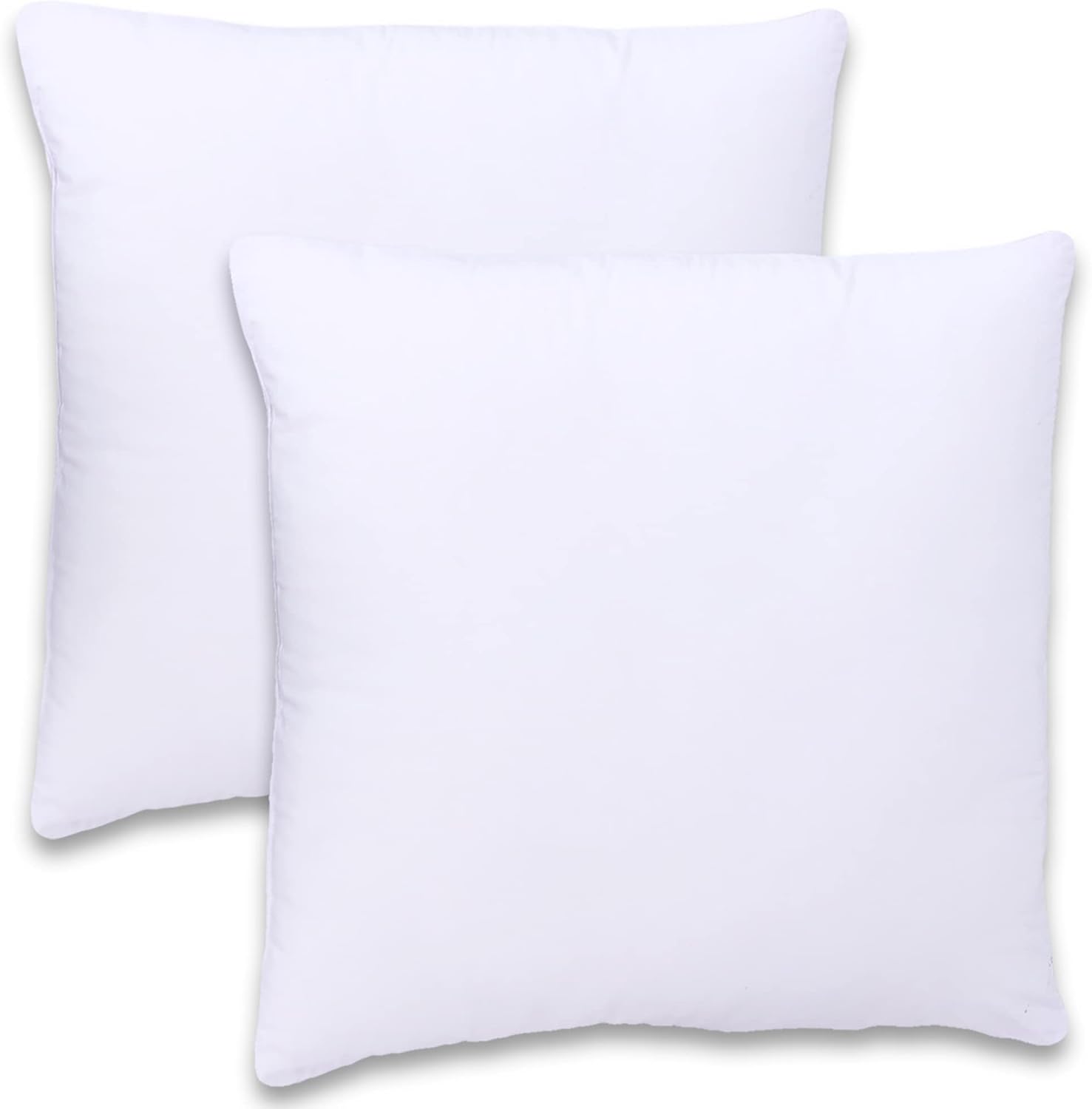 GOLD TEXTILES White Throw Pillows Insert (Pack of 4) - 16 x 16 Inches Polyester Sham Stuffer Throw Pillow - Lightweight Square Indoor Decorative Pillows - Bed and Cushion Couch Pillows