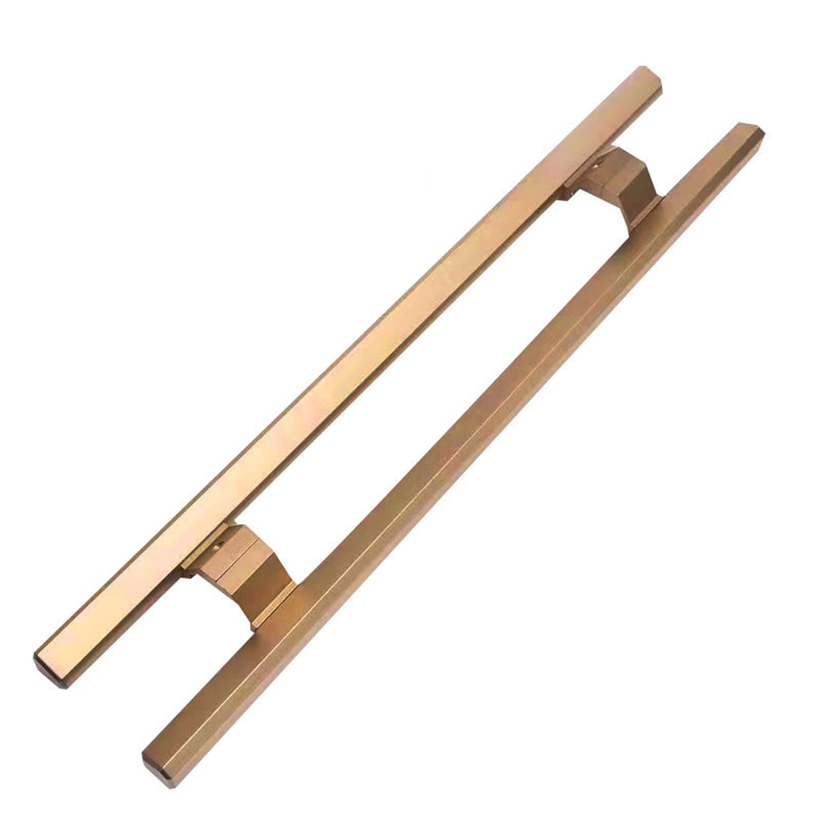 Poignée coulissante pour porte lourde en verre sans effort aluminium or