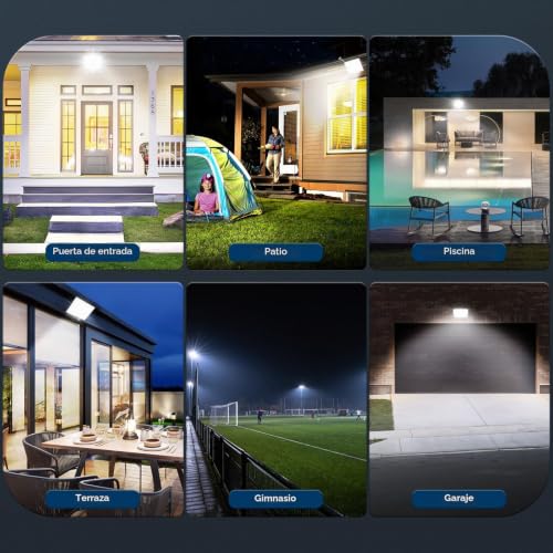 Miniatura 9 de Wowspeed Foco Led Para Exteriores De 500w, 50000 Lm, Superbrillante, Blanco Frío De 6500 K, Resistente Al Agua Ip66, Para Patio, Entrada, Garaje, Pasillo Y Jardín - 2 Piezas