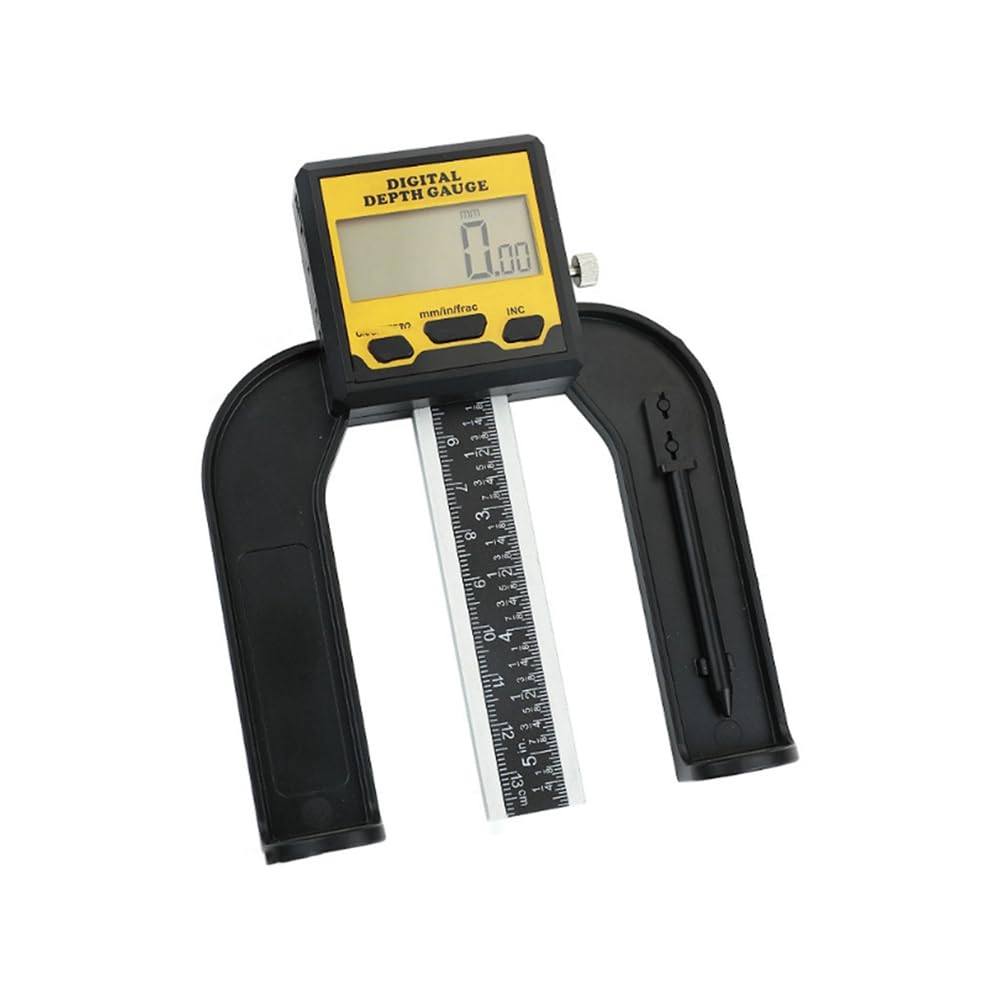 Ehwisbe 0-80Mm Digital Depth Gauge For Woodworking Measuring Tool Digital Caliper Mini Digital Height Gauge Depth Guage