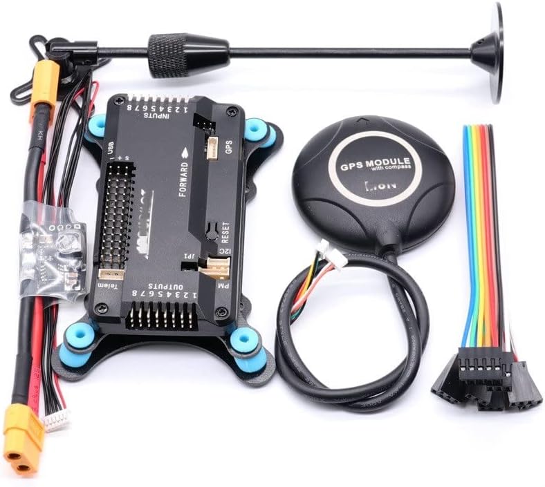 Drone Accessories for APM2.8 Flight Controller Ardupilot +for M8N GPS Built-in Compass +GPS Stand+Shock Absorber for RC Quadcopter Multicopter Replaceable (Color : Horizontal Packaged)