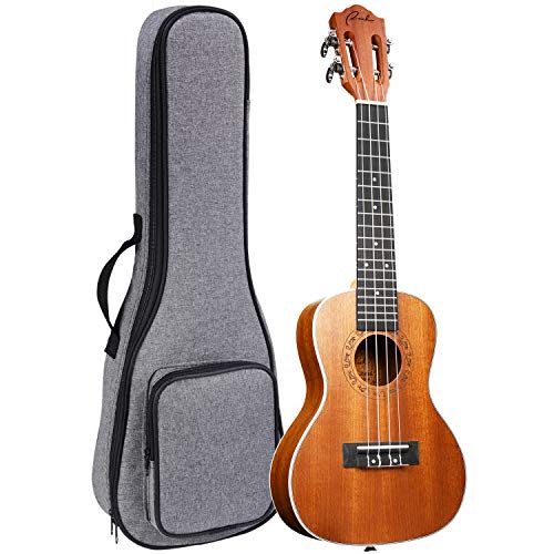 Ranch Concert Ukulele 23 inch Classical ukelele Instrument with Online 12 Lessons Professional Beginner Ukalalee Starter Pack Bundle Ukele Gig bag