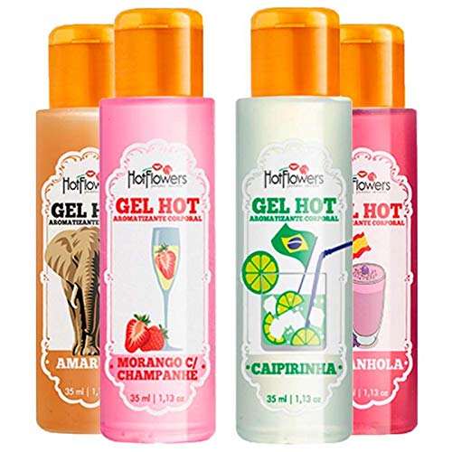 Kit Gel Oral Térmico Hot Beijável 4un. Hot Flowers