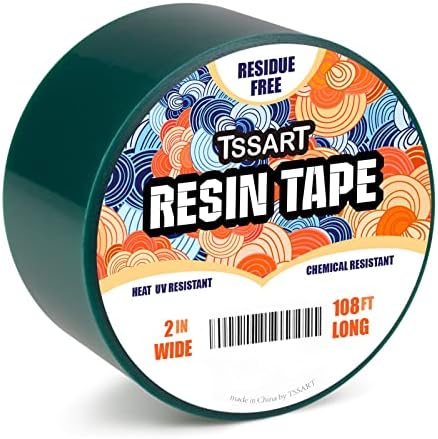 TSSART Resin Tape for Epoxy Resin Molding - Silicone Thermal Adhesive Tape, Oxidation and High Temperature Resistance Easy Peeling, Epoxy Release Tape for River Tables - 2 inch Wide 108FT Long