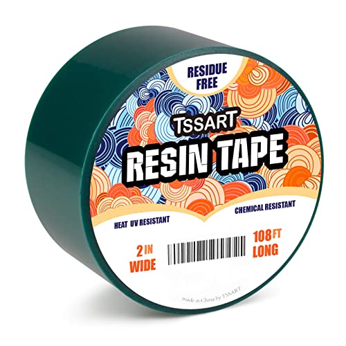 Tssart Resin Tape For Epoxy Resin Molding - Silicone Thermal Adhesive Tape, Oxidation And High Temperature Resistance Easy Peeling, Epoxy Release Tape For River Tables - 2 Inch Wide 108Ft Long #TOP2