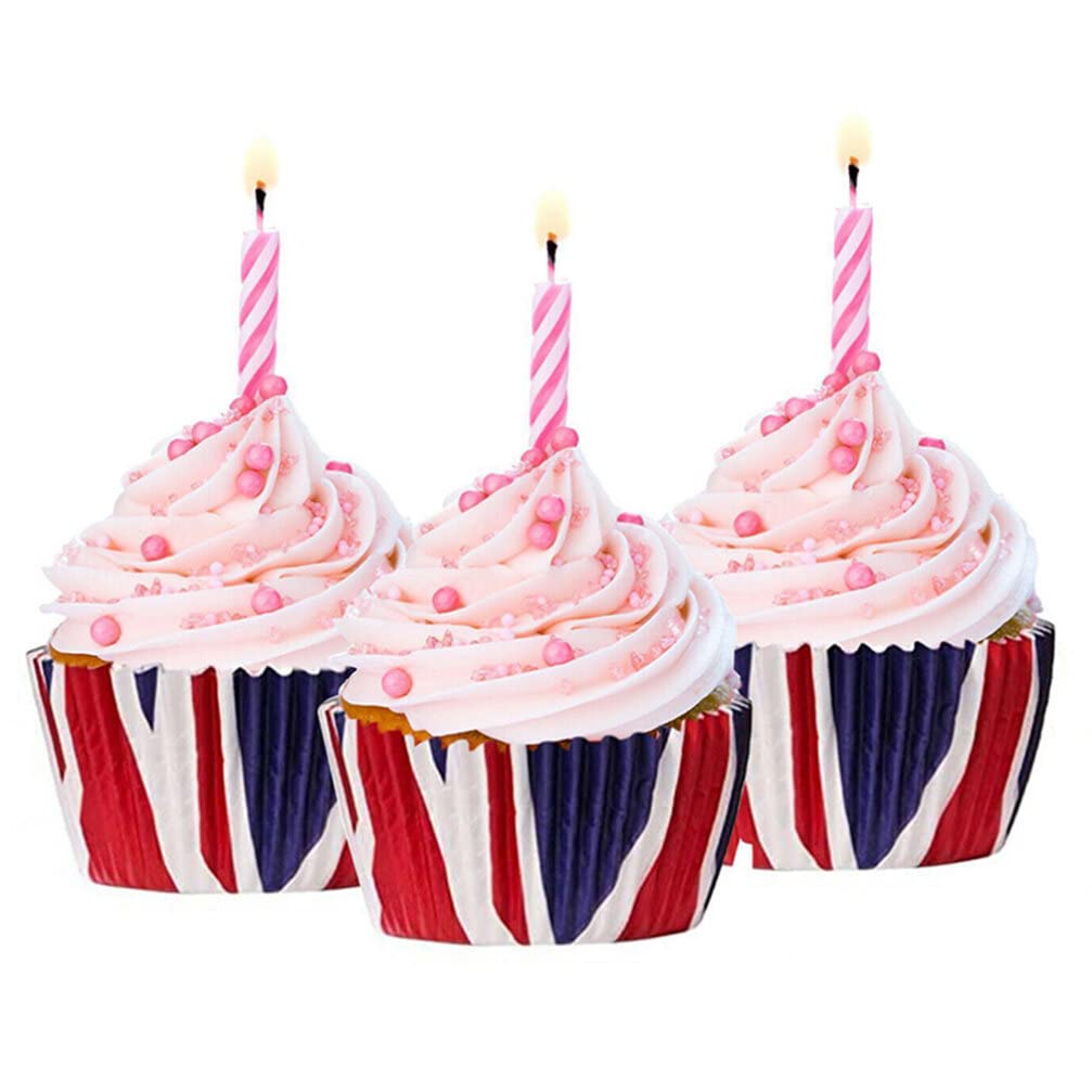 Union Jack Cupcake Case 200Pcs UK Flag United Kingdom Cupcake Liners Cupcake Cases Muffins Dessert Cake Holder British Union Jack Flag Cupcake Baking Cases Cupcake Liners Union Jack Baking Cups