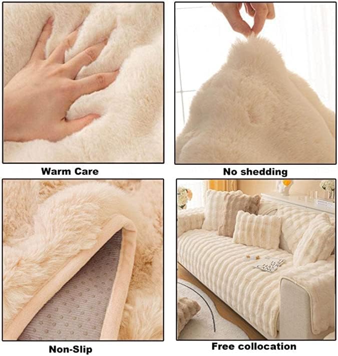 Miniatura 2 de Funda para sofá de esquina de 3214 plazas, funda para sofá en forma de L, protector de sofá grueso de terciopelo grueso, antideslizante, reversible,